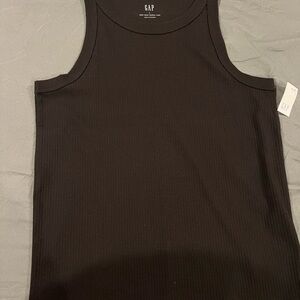 GAP Black Ribbed Tank Top